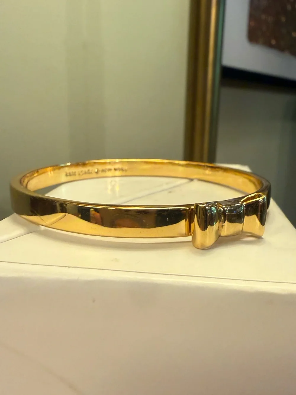 kate spade Take a Bow Gold Bow Slim Bangle Bracelet